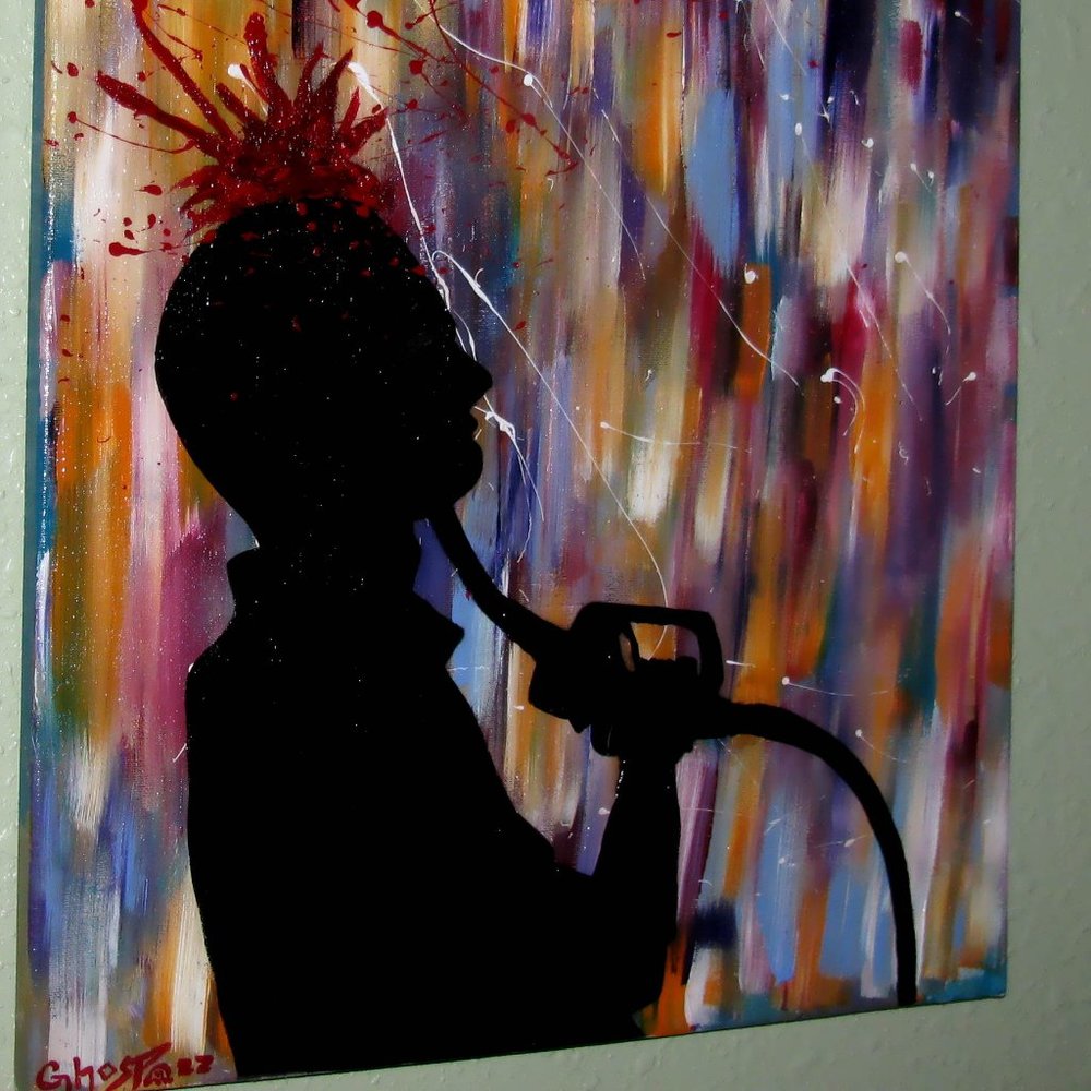 Original Painting NYC Artist GHOST "Filling the Pump" Not a PRINT!